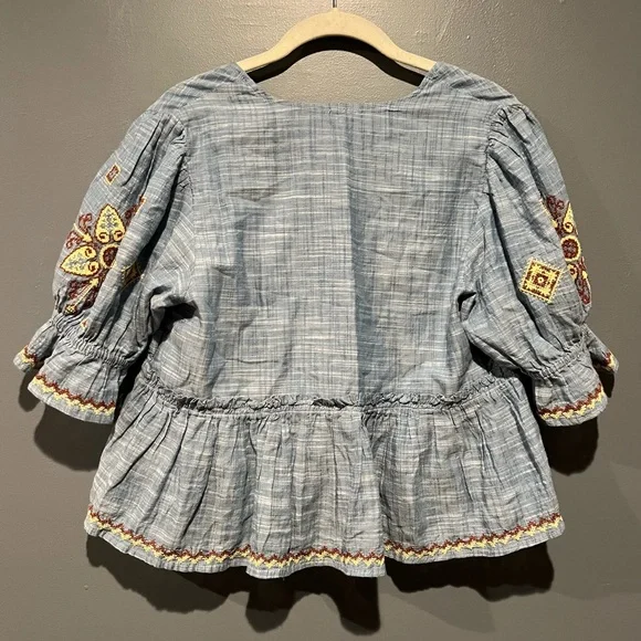 ✨Host Pick ✨ “FREE PEOPLE”  Talulah Embroidered Top, Ladies Size Small - Picture 8 of 12